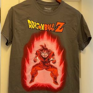 gray red dragon ball z tee